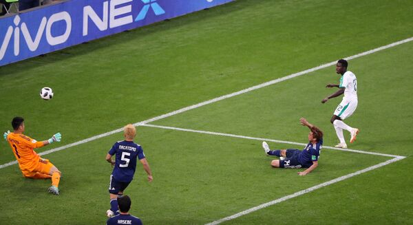 Soccer Football - World Cup - Group H - Japan vs Senegal - Ekaterinburg Arena, Yekaterinburg, Russia - June 24, 2018 Senegal's Moussa Wague scores their second goal  - Sputnik International