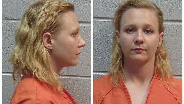 Combination photo showing Reality Winner, the US intelligence contractor who pled guilty to leaking classified National Security Agency material is seen in these undated booking photos in Lincolnton, Georgia. - Sputnik International