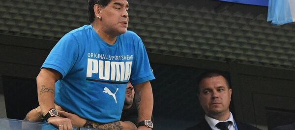 FILE PHOTO: Soccer Football - World Cup - Group D - Nigeria vs Argentina - Saint Petersburg Stadium, Saint Petersburg, Russia - June 26, 2018 Diego Maradona in the stands FILE PHOTO: Soccer Football - World Cup - Group D - Nigeria vs Argentina - Saint Petersburg Stadium, Saint Petersburg, Russia - June 26, 2018 Diego Maradona in the stands - Sputnik International