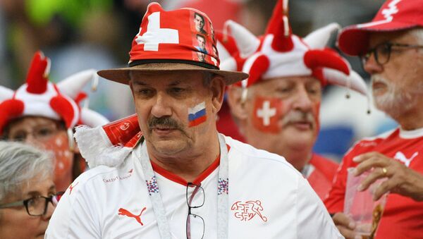 Swiss Fan Before Switzerland - Costa Rica World Cup Match. 2018 - Sputnik International