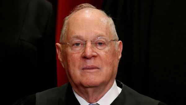 FILE: PHOTO: U.S. Associate Supreme Court Justice Anthony Kennedy participates in taking a new family photo with fellow justices at the Supreme Court building in Washington, U.S., June 1, 2017. - Sputnik International