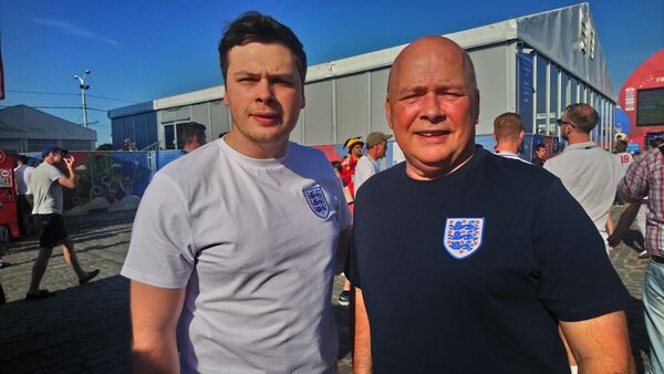 Fans ahead of England-Belgium match in Kaliningrad Fans ahead of England-Belgium match in Kaliningrad - Sputnik International