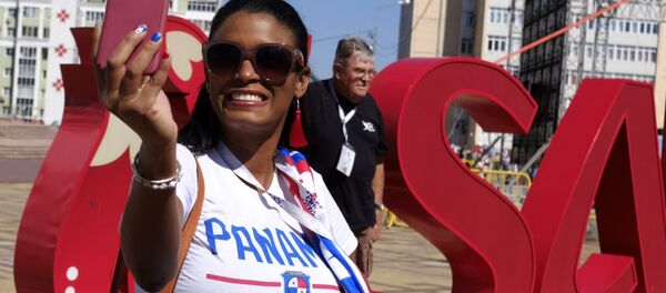 Panamian Fan Before Panama - Tunisia World Cup Match. 2018 - Sputnik International
