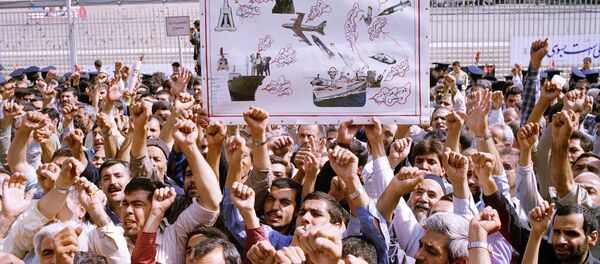 Thousands of Iranians chanting Death to America, participate in a mass funeral for 76 people killed when the USS Vincennes shot down Iran Air Flight 655, in Tehran, Iran, July 7, 1988 Thousands of Iranians chanting Death to America, participate in a mass funeral for 76 people killed when the USS Vincennes shot down Iran Air Flight 655, in Tehran, Iran, July 7, 1988 - Sputnik International