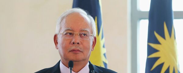 Malaysia's Prime Minister Najib Razak during a joint news conference with Dutch Prime Minister Mark Rutte in Putrajaya November 5, 2014 - Sputnik International