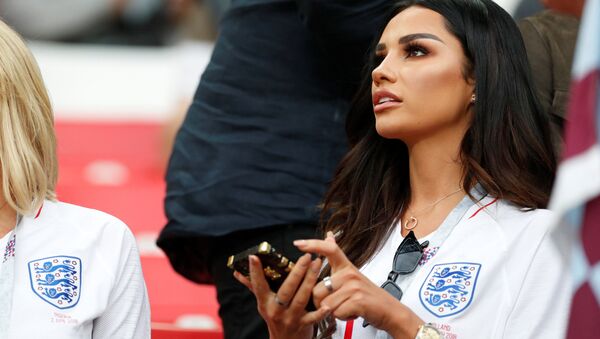 Soccer Football - World Cup - Round of 16 - Colombia vs England - Spartak Stadium, Moscow, Russia - July 3, 2018 Ruby Mae, girlfriend of England's Dele Alli, before the match - Sputnik International