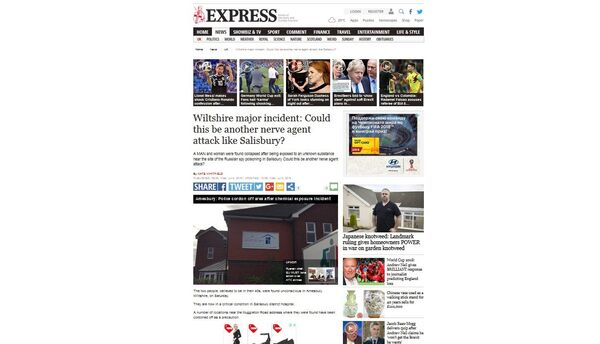 Snap of The Express's approach to the story. Snap of The Express's approach to the story. - Sputnik International