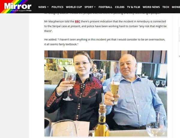 Screengrab showing the Mirror's misquote of Commissioner Angus Macpherson's comments. Screengrab showing the Mirror's misquote of Commissioner Angus Macpherson's comments. - Sputnik International