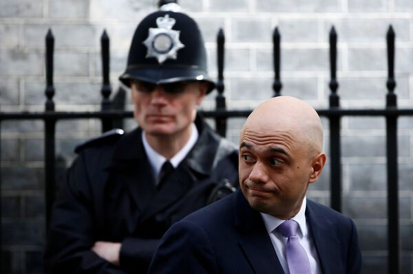 Der britische Innenminister Sajid Javid (Archivbild) Der britische Innenminister Sajid Javid (Archivbild) - Sputnik International
