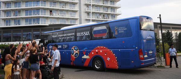 Arrival of Russian football team in Sochi Arrival of Russian football team in Sochi - Sputnik International