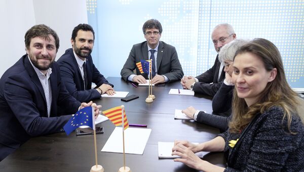 Carles Puigdemont, Carla Ponsati in Brussels - Sputnik International