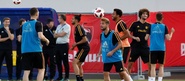 Soccer Football - World Cup - Belgium Training - Belgium Training Camp, Dedovsk, Russia - July 8, 2018 Belgium's Dries Mertens during training Soccer Football - World Cup - Belgium Training - Belgium Training Camp, Dedovsk, Russia - July 8, 2018 Belgium's Dries Mertens during training - Sputnik International