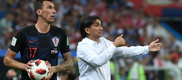 Croatian Head Coach Zlatko Dalic During the Word Cup Quarterfinal Game Against Russia. 2018 Croatian Head Coach Zlatko Dalic During the Word Cup Quarterfinal Game Against Russia. 2018 - Sputnik International