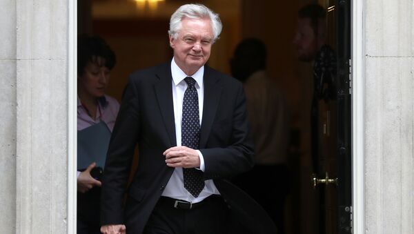 Britain's Secretary of State for Departing the EU David Davis leaves 10 Downing Street in London, Britain, June 12, 2018 - Sputnik International