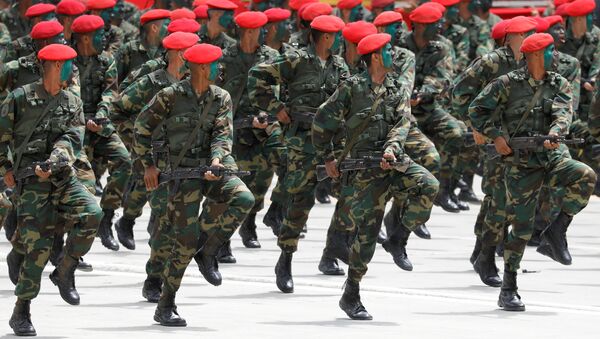 Soldiers take part in a military parade to celebrate the 207th anniversary of Venezuela's independence in Caracas, Venezuela July 5, 2018. - Sputnik International