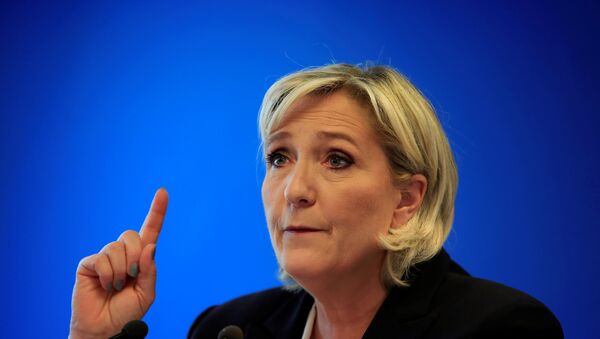 Marine Le Pen, National Rally (Rassemblement National) political party leader, attends a news conference at the party's headquarters in Nanterre near Paris, France, July 9, 2018 - Sputnik International