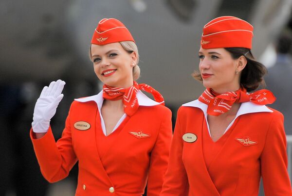 Flight attendants of Russia's Aeroflot - Sputnik International