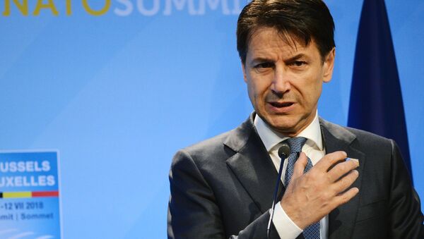 Prime Minister of Italy Giuseppe Conte at the NATO summit of heads of state and government, Brussels - Sputnik International
