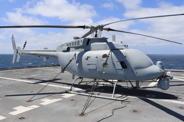US Navy Fire Scout onboard USS Coronado  - Sputnik International