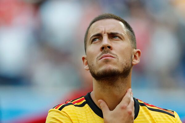 Soccer Football - World Cup - Third Place Play Off - Belgium v England - Saint Petersburg Stadium, Saint Petersburg, Russia - July 14, 2018 Belgium's Eden Hazard Soccer Football - World Cup - Third Place Play Off - Belgium v England - Saint Petersburg Stadium, Saint Petersburg, Russia - July 14, 2018 Belgium's Eden Hazard - Sputnik International