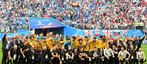 Rewarding of the national team of Belgium with the bronze medals World Cup 2018 - Sputnik International