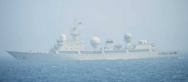 Chinese People’s Liberation Army Navy (PLAN) Type 815 Dongdiao-class surveillance vessel - Sputnik International