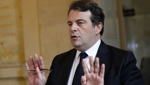 (File) French right-wing Les Republicains (LR) party's MP and spokesman of the party's candidate for the French 2017 presidential election, Thierry Solere answers journalists' questions after a meeting of the LR group at the French national assembly on February 14, 2017 in Paris - Sputnik International