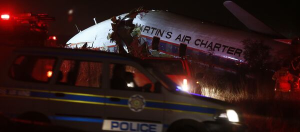 A charter plane lays in a field in Pretoria, South Africa, Tuesday July 10, 2018 A charter plane lays in a field in Pretoria, South Africa, Tuesday July 10, 2018 - Sputnik International