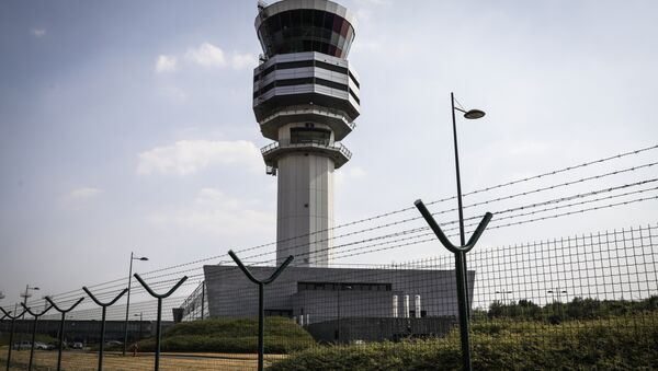 A photo taken on July 19, 2018 shows the air traffic control organization Belgocontrol in Steenokkerzeel, where technical troubles led to the closure of the Belgian airspace - Sputnik International