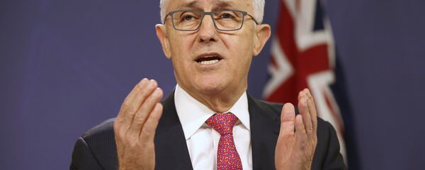 Australia's Prime Minister Malcolm Turnbull comments at the government offices in Sydney, Thursday, July 19, 2018. Turnbull called on Pope Francis to fire an Australian archbishop who is the most senior Roman Catholic cleric ever convicted for covering up child sexual abuse - Sputnik International