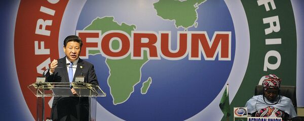 Dec. 4, 2015 file photo, Chinese President Xi Jinping, left, delivers his speech during the opening ceremony of the Johannesburg Summit for the Forum on China-Africa Cooperation at the Sandton Convention Centre in Johannesburg Dec. 4, 2015 file photo, Chinese President Xi Jinping, left, delivers his speech during the opening ceremony of the Johannesburg Summit for the Forum on China-Africa Cooperation at the Sandton Convention Centre in Johannesburg - Sputnik International