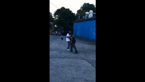 Footage obtained from the Atlanta Police Department shows a July 9, 2018, altercation between Sgt. Dominique Pattillo and Harold Barnwell. - Sputnik International