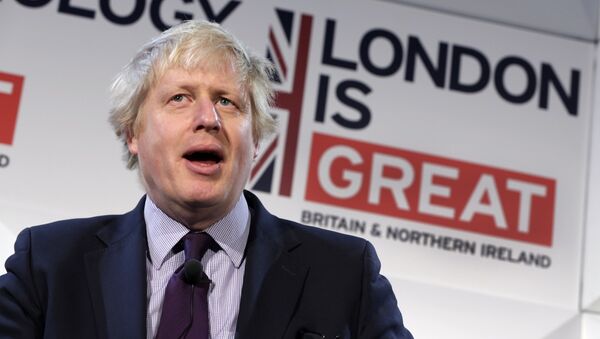 Then London Mayor Boris Johnson addresses a London business expo, Wednesday, Feb. 11, 2015, in New York.  - Sputnik International