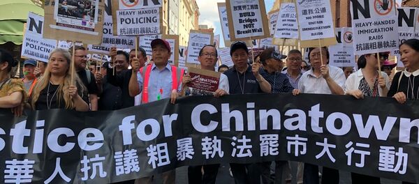 Residents of Chinatown protest in London, UK Residents of Chinatown protest in London, UK - Sputnik International