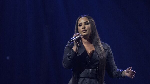 Demi Lovato performs on stage in concert at the o2 in east London, Monday, June 25, 2018. - Sputnik International