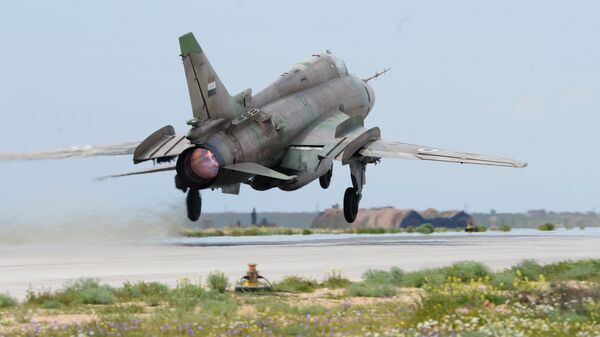 Su-22 jet of the Syrian Air Force. File photo - Sputnik International
