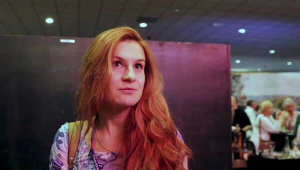 Accused Russian national Maria Butina speaks to camera at 2015 FreedomFest conference in Las Vegas, Nevada, U.S., July 11, 2015 in this still image taken from a social media video obtained July 19, 2018 - Sputnik International