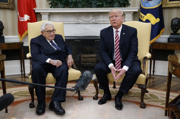 President Donald Trump meets with Dr. Henry Kissinger, former Secretary of State and National Security Advisor under President Richard Nixon, in the Oval Office of the White House, Wednesday, May 10, 2017, in Washington President Donald Trump meets with Dr. Henry Kissinger, former Secretary of State and National Security Advisor under President Richard Nixon, in the Oval Office of the White House, Wednesday, May 10, 2017, in Washington - Sputnik International