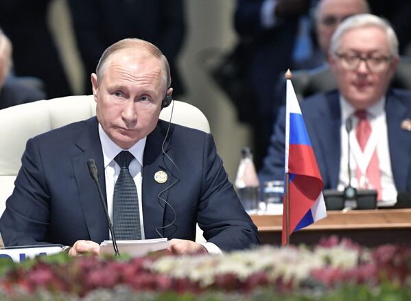 Russian President Vladimir Putin meets other BRICS leaders at 10th summit in South Africa - Sputnik International