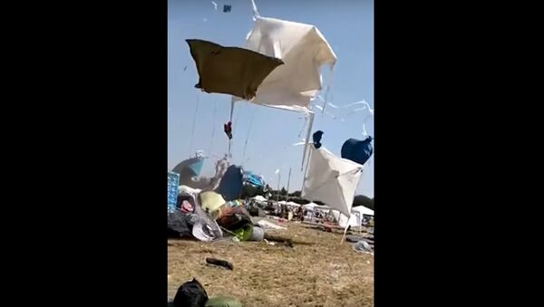Small Tornado Blows Tents Up at a Festival in Germany - Sputnik International