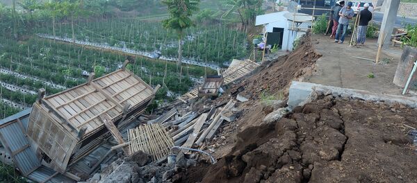 Damage is seen following an earthquake in Lombok, Indonesia, July 29, 2018 in this picture obtained from social media. - Sputnik International