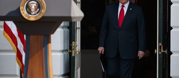 President Donald Trump arrives to deliver remarks about the economy on the South Lawn of the White House, Friday, July 27, 2018, in Washington. - Sputnik International
