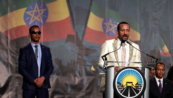 Ethiopia's new Prime Minister Abiy Ahmed addresses members of the diaspora in Washington DC on Saturday, July 28 - Sputnik International