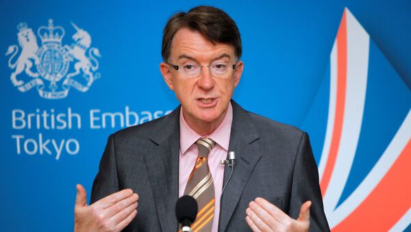 British Business, Innovation and Skills Secretary Peter Mandelson speaks during a news conference at the British Embassy in Tokyo, Japan, Tuesday, Oct. 6, 2009. - Sputnik International