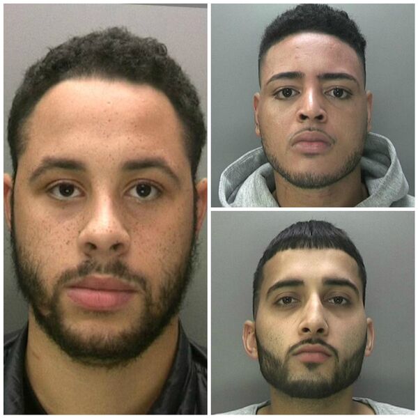 Tyrone Andrew (left) was convicted of manslaughter. Fellow boxing fans Declan Kemp-Francis (top right) and Ryandeep Sidhu (bottom right) were convicted of helping him afterwards - Sputnik International