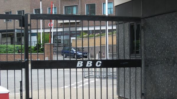 Old BBC logo on TVC gates - Sputnik International