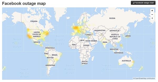 Facebook outage map Facebook outage map - Sputnik International