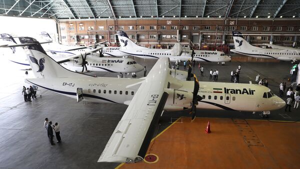 In this photo provided by Tasnim News Agency, Iran Air's new commercial aircrafts are parked at Mehrabad airport in Tehran, Iran, Aug. 5, 2018 - Sputnik International
