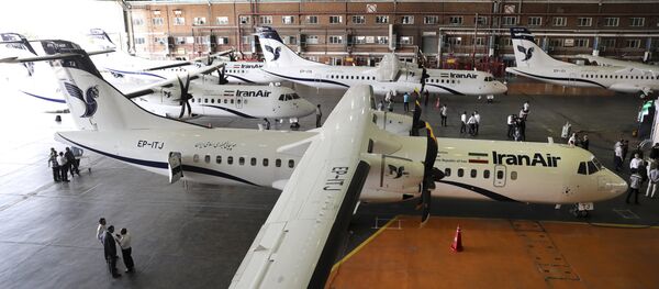 In this photo provided by Tasnim News Agency, Iran Air's new commercial aircrafts are parked at Mehrabad airport in Tehran, Iran, Aug. 5, 2018 In this photo provided by Tasnim News Agency, Iran Air's new commercial aircrafts are parked at Mehrabad airport in Tehran, Iran, Aug. 5, 2018 - Sputnik International