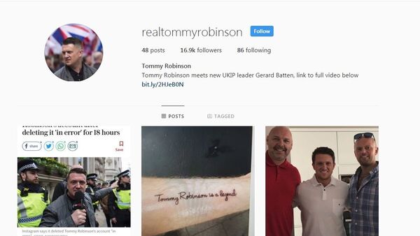 Tommy Robinson's Instagram account - Sputnik International